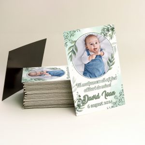 Magnet mărturie botez – Flori verzi