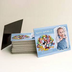 Magnet mărturie botez – Mickey și prietenii albastru